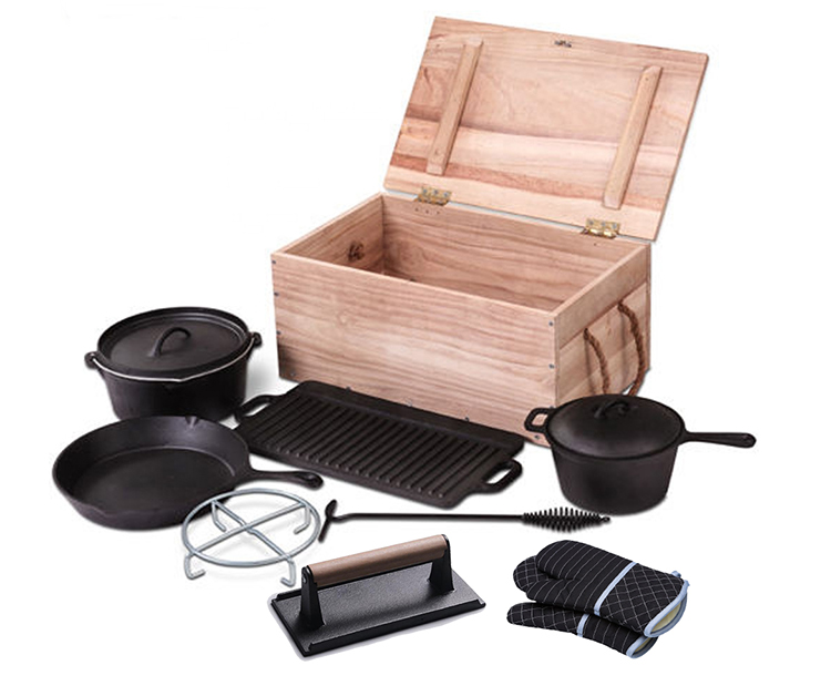 Cast Iron Cast Iron Camping Cookware Set 