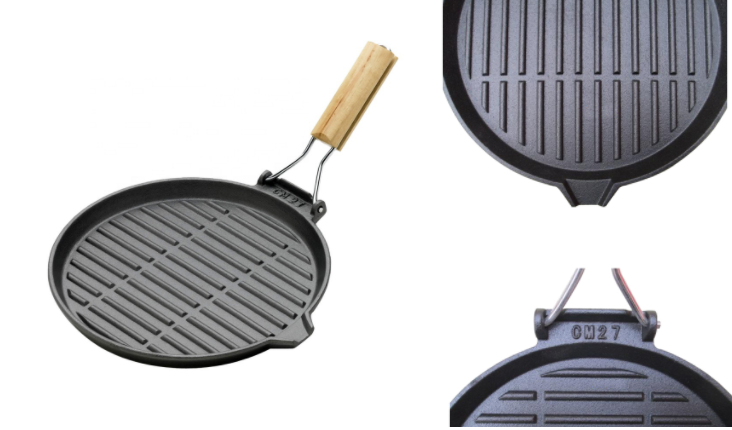 Round Cast Iron Grill Pan