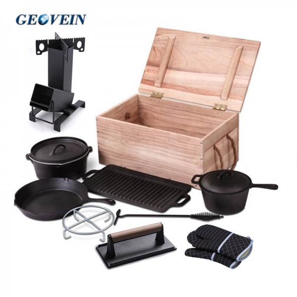 Package of the Cast Iron Camping Cookware Set