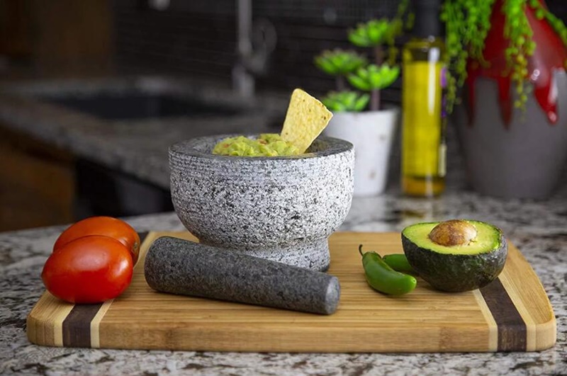 Amazon hot selling stone kitchenware granite mortar and pestle set