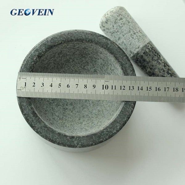 Mortar and Pestle,100% Natural Granite with polished For Grinding Spice and Making Sauces