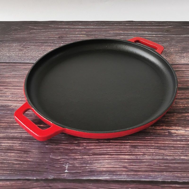 Cast Iron enamel cast iron non-stick pizza pan