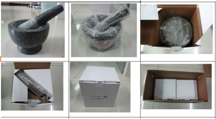 Granite Mortar and Pestle Set Packing