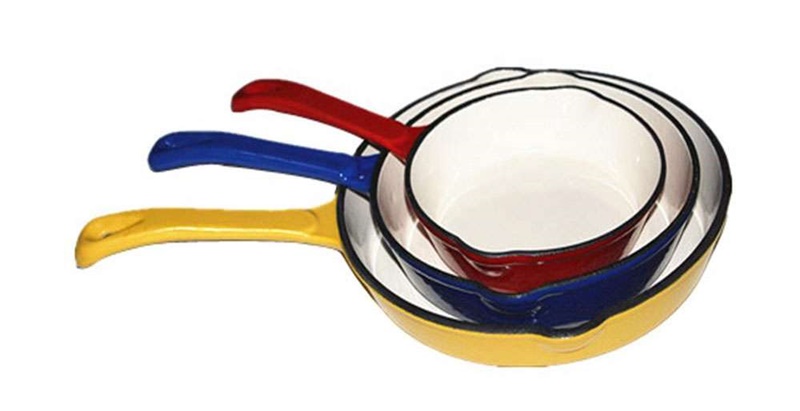 Cast Iron enamel skillet Size