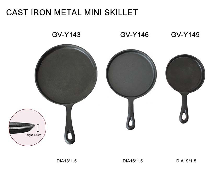 Cast Iron Metal Mini Skillet