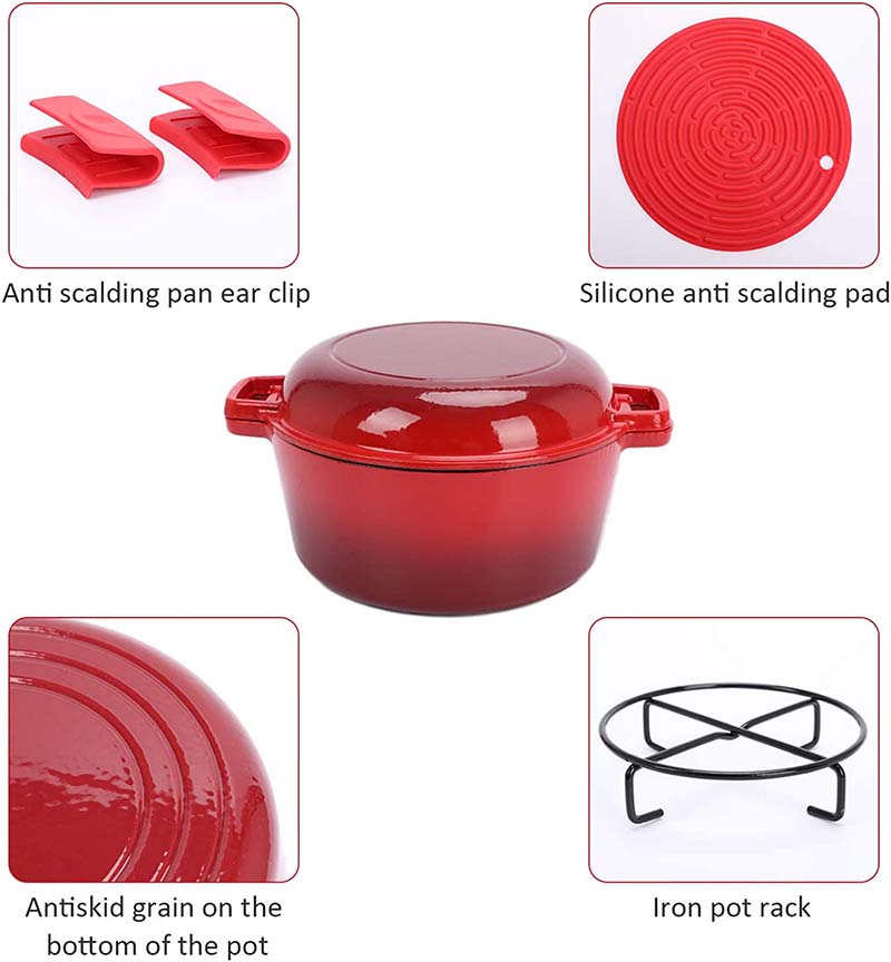 Relate Accessory of the Enameled Cast Iron Double Dutch Oven With Grill Lid