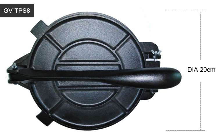 cast iron tortilla press Size