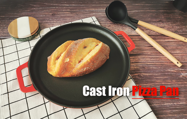 Cast Iron enamel cast iron non-stick pizza pan