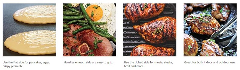 double-sided versatile Cast iron grill/griddle