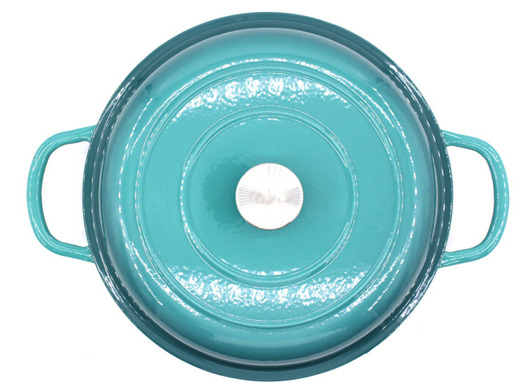 ound enamel cast iron casserole pot