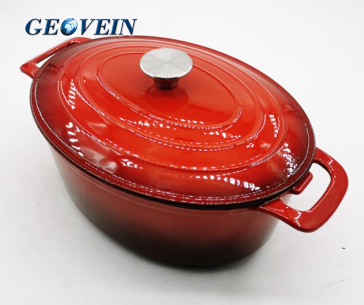 Enameled Cast Iron Cookware Oval Cooking Pot Casserole Dish