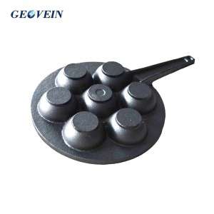 7 Holes Cast Iron Baking Pan With One Long Handle