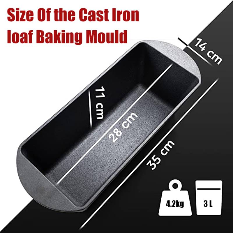 Cast Iron Bread Baking Mould size