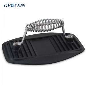 Cast Iron Grill Press with Wound Stainless Steel Handle