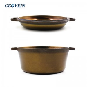 Smooth Cast Iron Double Dutch Oven