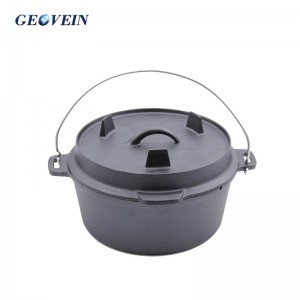 Wholesale Preseasoned round diameter 25-40cm cast iron dutch oven soup pot  factory and suppliers