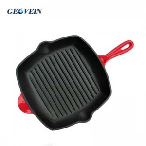 Cast Iron square grill pan with Handle