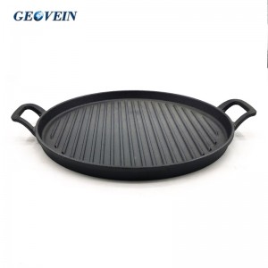 round cast iron grill plate With Dual Loop Handles