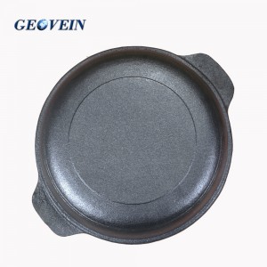 divided hot pot cast iron shabu-shabu pot