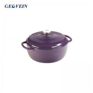 Classic Colorful enameled cast iron round dutch oven Casserole Pot With Loop Handles