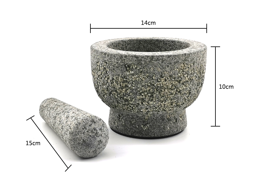 Granite Mortar and Pestle Set Size