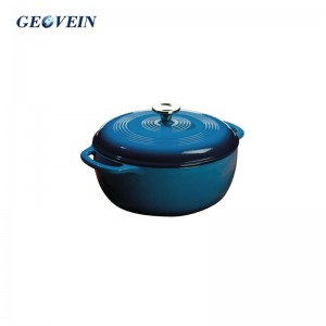 Classic Colorful enameled cast iron round dutch oven Casserole Pot With Loop Handles