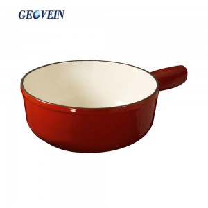 Cast iron Enamel  Cheese Fondue Pot