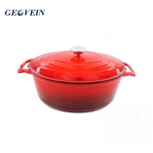 Enameled Cast Iron Cookware Oval Cooking Pot Casserole Dish