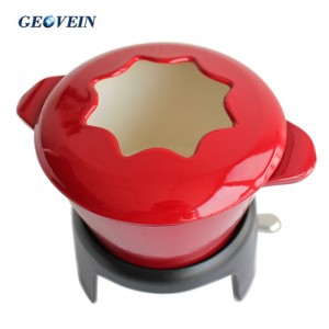 Cast Iron Fondue Christmas Promotion Enamel Chocolate Fondue Maker