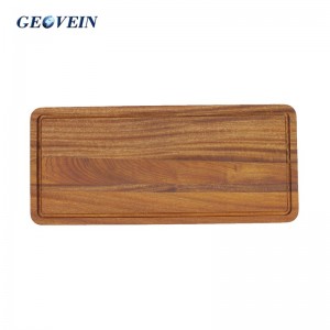 Custom Rectangular Natural Shabili Wooden Tableware Steak Tray For All Kinds Of Food