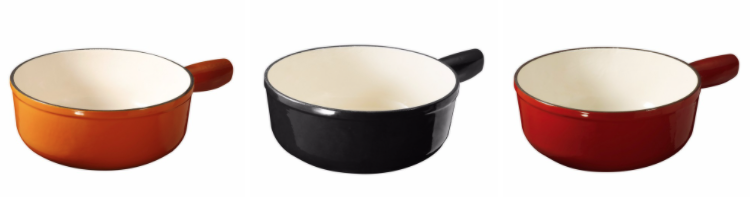 Cast-iron Enamel  Cheese Fondue Pot
