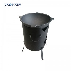 cast iron Russian cauldron kazan pot with lid