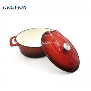 Enameled Cast Iron Cookware Oval Cooking Pot Casserole Dish