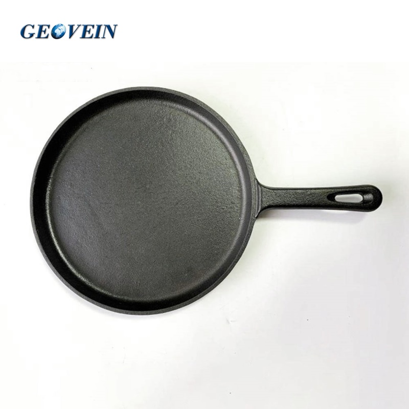 Round Cast Iron Tawa Pan Frying Pan Skillet Factory Supplier Geovein