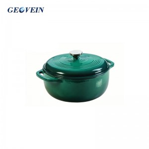 Classic Colorful enameled cast iron round dutch oven Casserole Pot With Loop Handles