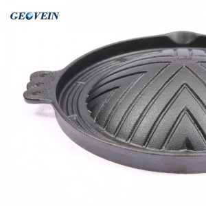 Round Cast Iron Camping BBQ Malaysia Griddle Plate