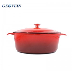 Enameled Cast Iron Cookware Oval Cooking Pot Casserole Dish