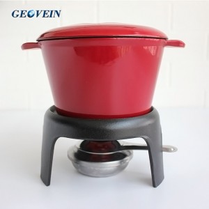 Cast Iron Fondue Christmas Promotion Enamel Chocolate Fondue Maker