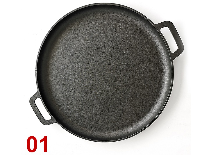  StarBlue 16 Inch Cast Iron Pizza Pan Round Griddle