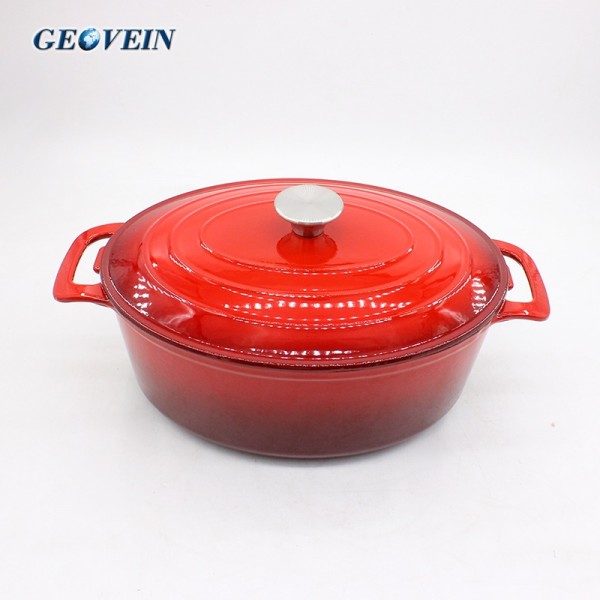 6.1 Quart Red Enameled Cast Iron Casserole