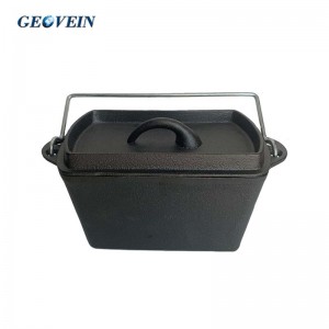 Rectangular Cast Iron Roasting Dish Cooking Pot