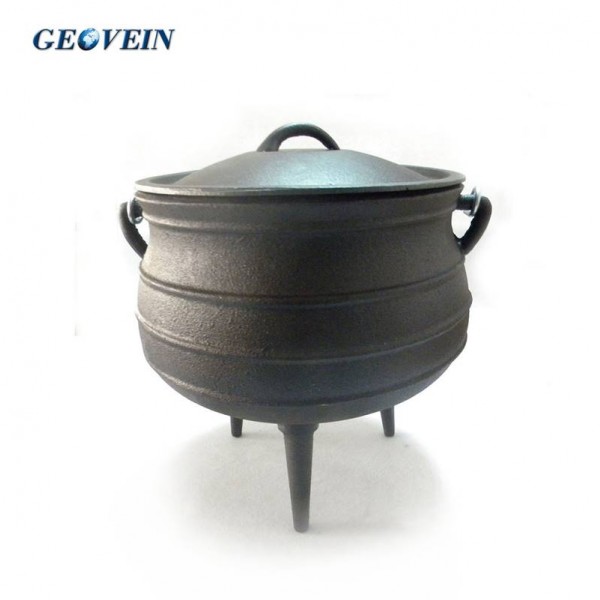 Outdoor Camping 3 Leg South Africa Cast iron Potjie Pot Cauldron