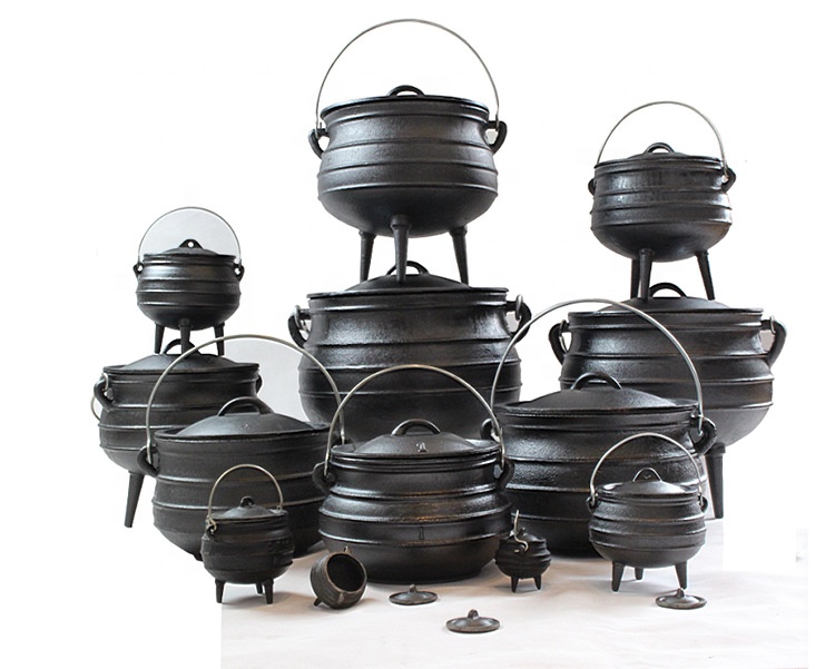 Outdoor Camping 3 Leg Cast iron Potjie Pot Cauldron