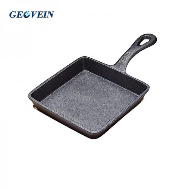 Square Mini Cast Iron Pan Japanese  Tamagoyaki Frying Pan