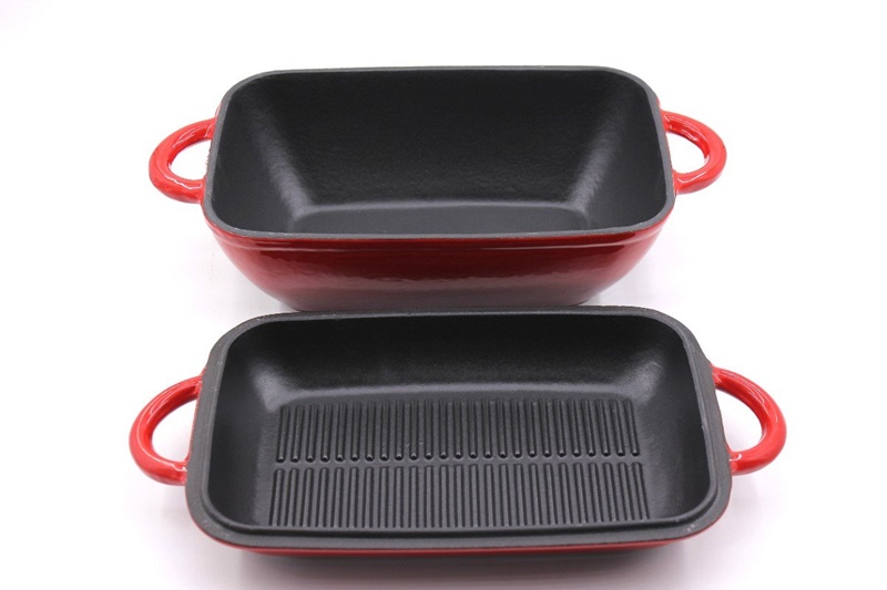 2 in 1 Enameled Cast Iron Combo