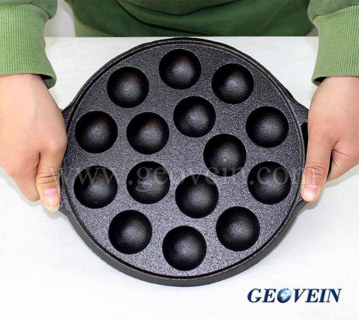 Round Poffertjes Dutch Cast Iron 15 cup Mini Pancake Pan