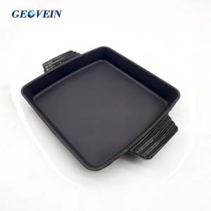 Square Baking Dish 3 layers matte enamel interior coating Enamel cast iron roasting pan