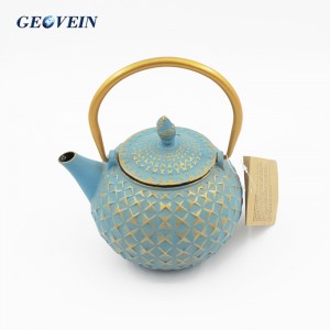 Wholesale 850ml Colorful Coffee Pot Chinese Traditional Cast Iron Teapot