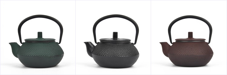 Black Cast Iron Tea Kettle Set Japanese Small Particles