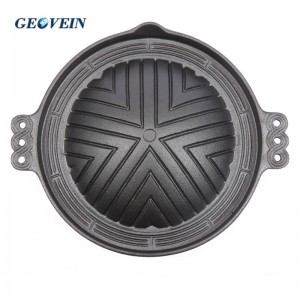 Round Cast Iron Camping BBQ Malaysia Griddle Plate